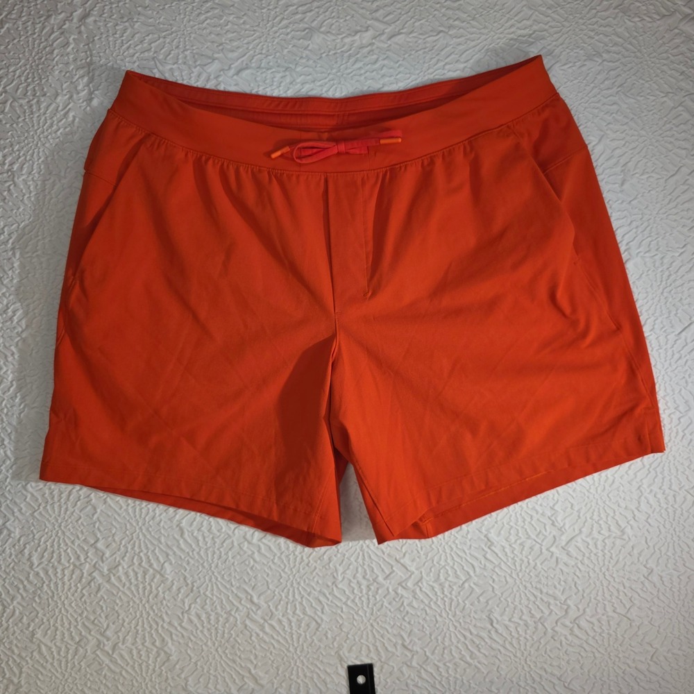 Lululemon‎ Mens Zeroed In Linerless Shorts Solar Orange SLRO XXL LM7BJ0S